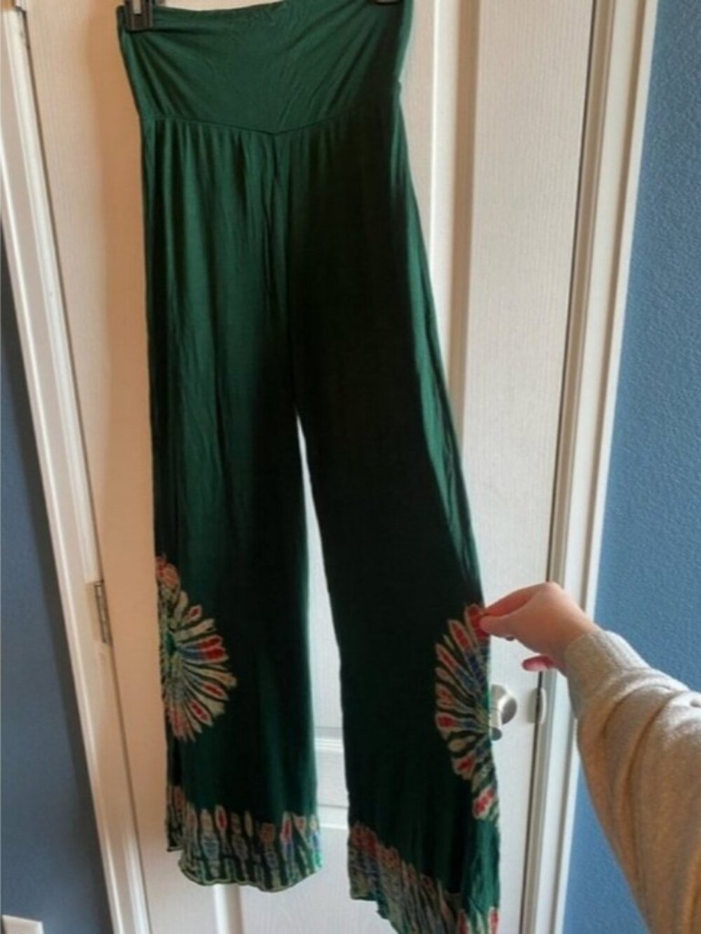 India Boutique Deep Green bell bottom pants with Tag